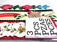 Martha Stewart Christmas Woodland 3D Border Stickers Poinsettia Partridge