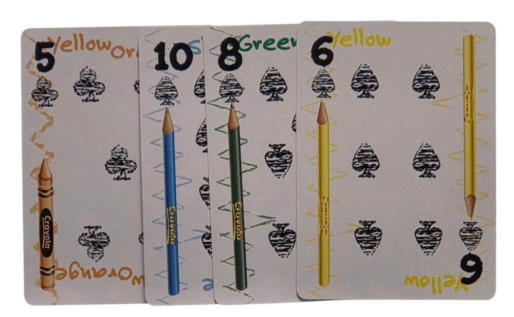 Colorful Crayola Crayons Color Sky Blue Cards Perfect Junk Journal Scrapbook S10