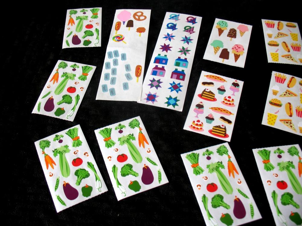 Mrs. Grossman /F. Meyer Stickers, silverware, Food, Snacks, Movie Tickets, House