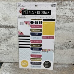 The Paper Studio Floral Planner Stickers Petals + Blooms 8 Sheets, 339 pcs New