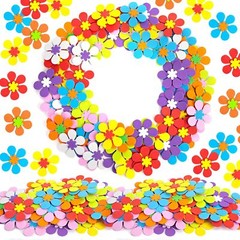 160 PCS Foam Flower Shapes Sticker for Kids DIY Art Project Hand Craf