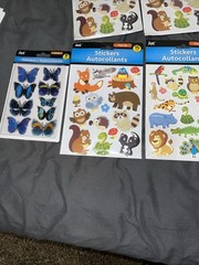Set Of 12 Packs Jot Animal Butterfly Owl Fish Marine Stickers Pop Up