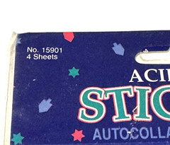 VTG AMSCAN Happy Hanukkah Stickers Decal Dreidel Toy 4 Sheets 15901 Fun NOS NEW