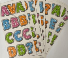 GLITTER-LIKE ALPHABET & NUMBER Stickers(173pc)ArtSkills•Letters•Words•