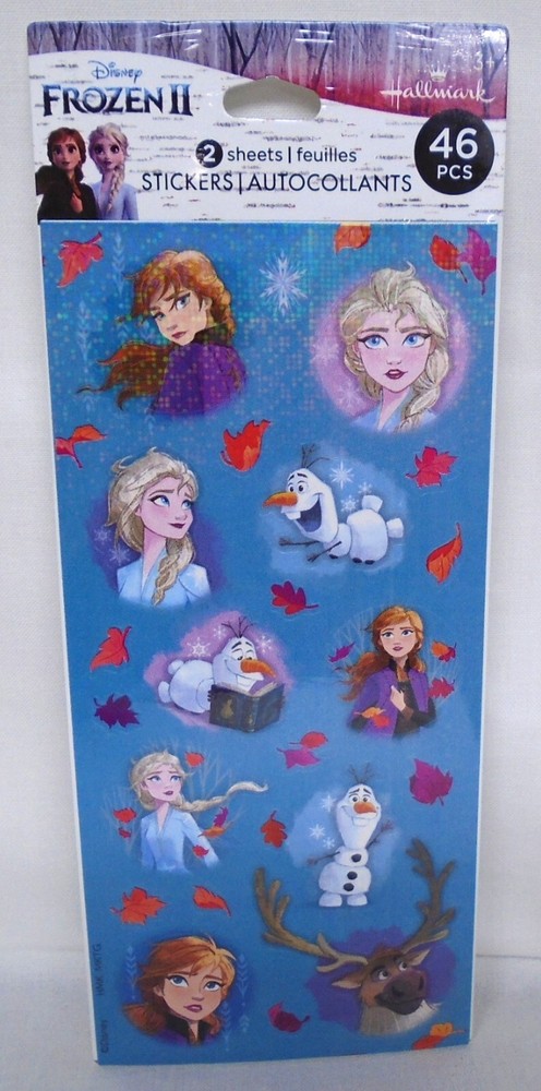 Hallmark Holographic Stickers Disney Frozen II Elsa Anna Olaf Free Ship @ $15