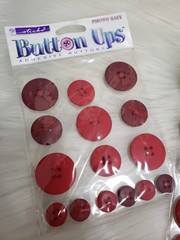 3 PACK STICKO BUTTON UPS Adhesive stickers RED PINK PURPLE LOT scrapbooking
