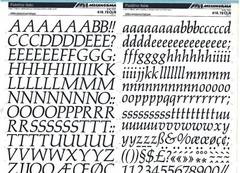 MECANORMA Dry Transfer Lettering 416.72 CLN #674 PALATINO ITALIC 20mm
