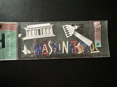 WASHINGTON DC Scrapbook Stickers Jolee’s Boutique Title Wave Word