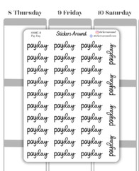 PayDay Duo Font Script Planner Sticker, Finance Script Sticker, Pay Day Sticker