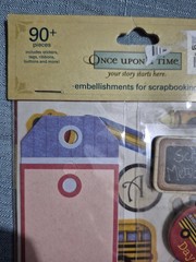 90 Piece Once Upon A Time Embellishments Back To School
