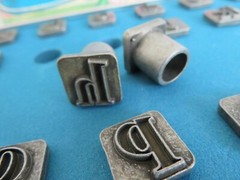Bluebird Metal Stamp Set Melody Ross Chip Art 1/2″ Lowercase Letters in Tin