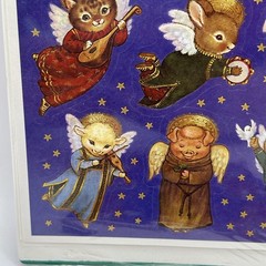 Vintage Set of 9 Sheets Hallmark Adorable Animal Angels Minstrels Stickers NIP