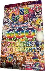 1 new Lisa Frank Sticker Book 600 Stickers 5 full page’s colorful collection