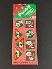 1991 VINTAGE chrismas Looney Toons Warner Bros Post it Removable Stickers NEW