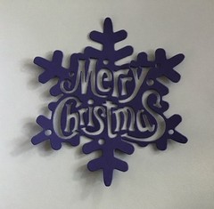 Merry Christmas Snowflake Die Cut Embellishments 5Pcs Scrapbooks Cards Crafts