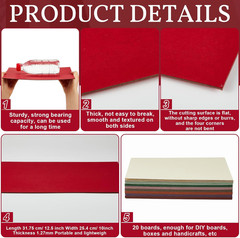 32 Pcs Christmas 50 Pt 11» X 8.5» Assorted Colored Chipboard Sheets Thick Boa