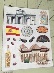 SPAIN Olive Oil New Sheet Creative Memories Scrapbook Stickers