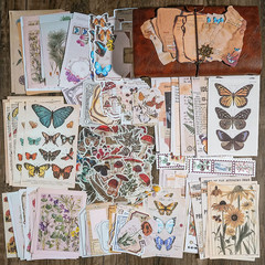 Vintage Scrapbook Supplies Pack (200 Pieces) for Junk Journal Bullet Journals Pl