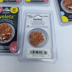 5 New Provo Craft Eyeletz 1/8″ Medium Round Poppy Orange Color
