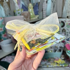 Junk Journal Paper Scrap Pack Kit 100 Pieces Yellow Theme Ephemera Planner Decor