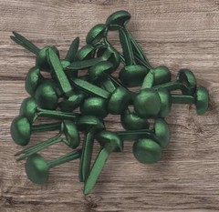 Lot Of 205 Mini Colored Brads Decorative Scrapbooking Gray Metallic Green & Blue