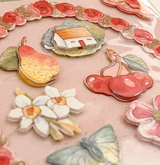 Brenda Walton Florals Scrapbook Stickers Lot – K&Co – Retired – 8 pc Kit