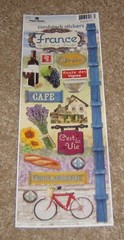 Paper House Cardstock Sticker Sheet ~ Travel……France Villa Wine
