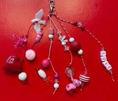Valentines Journal Charm Book Dangle Backpack LOVE Hearts Purse Bling Backpack 1
