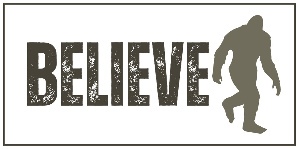 BELIEVE BIGFOOT Sticker Vinyl Glossy NEW Yowie Sasquatch