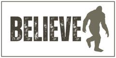 BELIEVE BIGFOOT Sticker Vinyl Glossy NEW Yowie Sasquatch