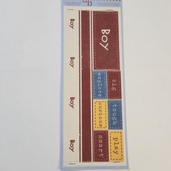 NEW Lot 8 MME Adhesive Twill Scrapbooking Kit Titles Word Labels Ribbon -G
