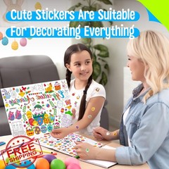 SpriteGru Easter Coloring Placemats 20 Pack Stickers
