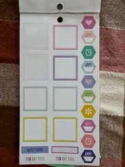 Used MAMBI Happy Planner 2018 Sticker Book Neon Lights Most Stickers Included