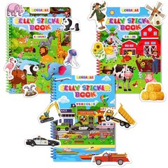 Waterproof Reusable Jelly Sticker Books for Toddlers 2-6 – 3 Set Activity Toys