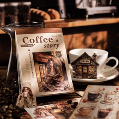 20 Sheets Coffee Girls Paper Stickers Journaling Planner Card Scrapbooking Craft