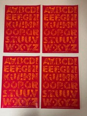 Lot of 48 Sheets of Self-adhesive Alpha Letters for Scrapbooking & Crafts