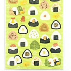 Japanese Onigiri Washi Sticker Sheet Rice Ball Bento Food Japan