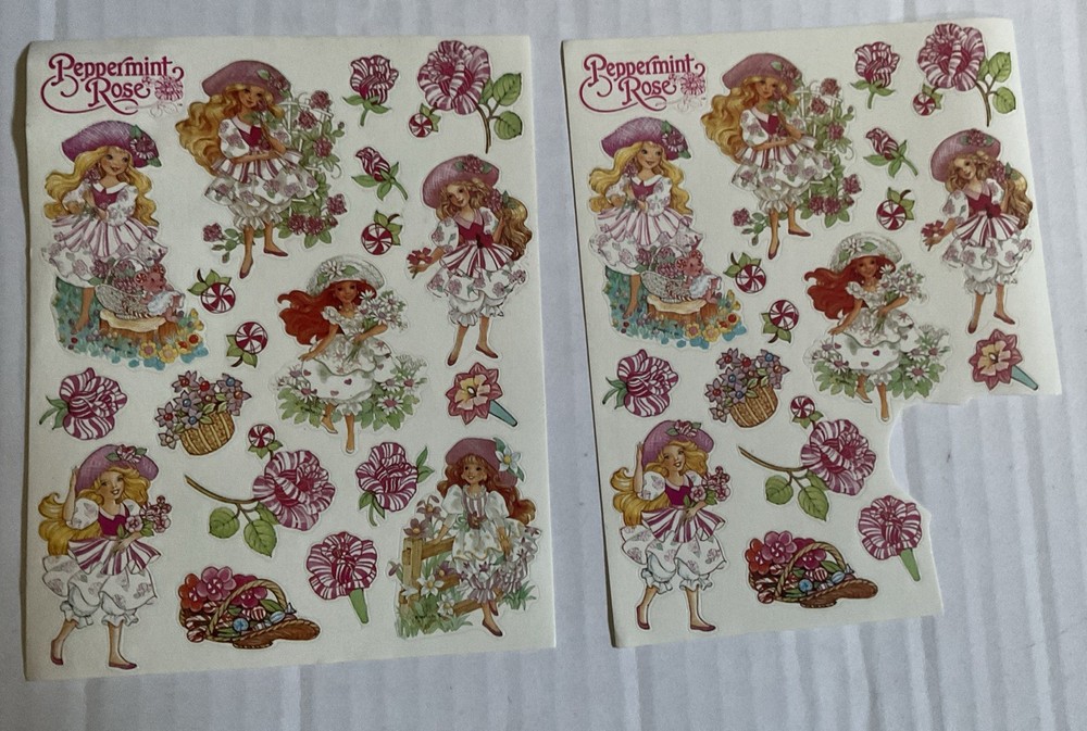 Peppermint Rose Vintage Stickers