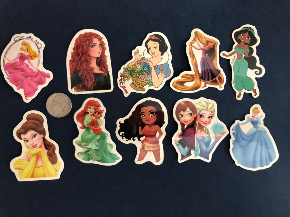 Disney Stickers – Lot of 10 – Disney Princesses – New – Free Shipping