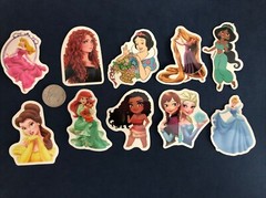 Disney Stickers – Lot of 10 – Disney Princesses – New – Free Shipping