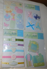 Lot 4 NEW Baby Scrapbooking Stickers Sweet Pea & Daisy Hill