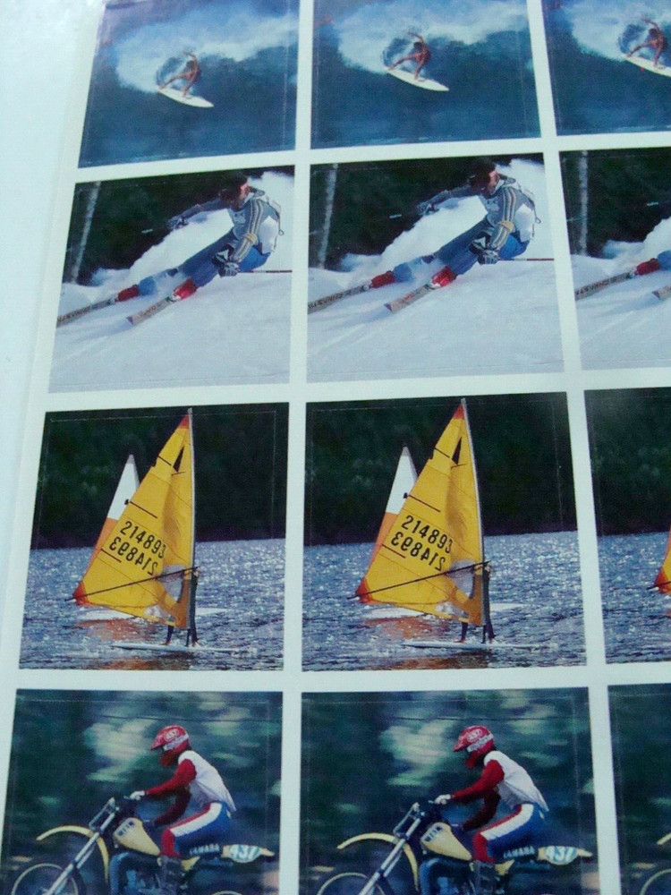 VTG 1986 Stickers Surfing Sailing Skiiing Motorcycle Current Code 5468-4