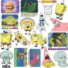 SPONGEBOB SQUAREPANTS MEME VARIETY DIE CUT VINYL 50 CT STICKER PACK
