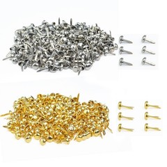 500 PCS Paper Fasteners, baotongle Brass Plated Scrapbooking Brads Round Meta…