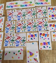 Mrs. Grossman’s VTG Stickers Birthday Party Swirls Hats (Creative Memories)
