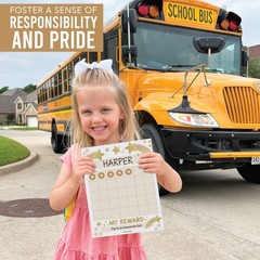 Kids Behavior Sticker Chart, 25 Reward Charts, Gold Star Incentives