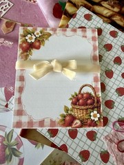70 Pc Vintage Strawberry Junk Journal Kit Ephemera Recipe Tags Papers CottageCor