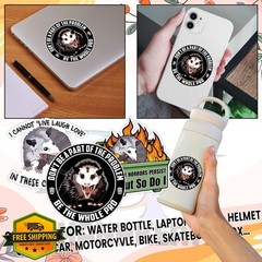 3pc Funny Possum Sticker 3″ Waterproof Vinyl Laptop Water Bottle Decal