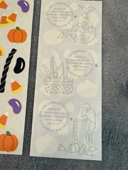 Vintage Mrs Grossman Halloween Stickers Lot Black Cats Bats Ghosts Candy Rare