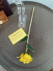 24K Gold‑Plated Rose Flower Exquisite Crafts For Collection Gift Giving UPP